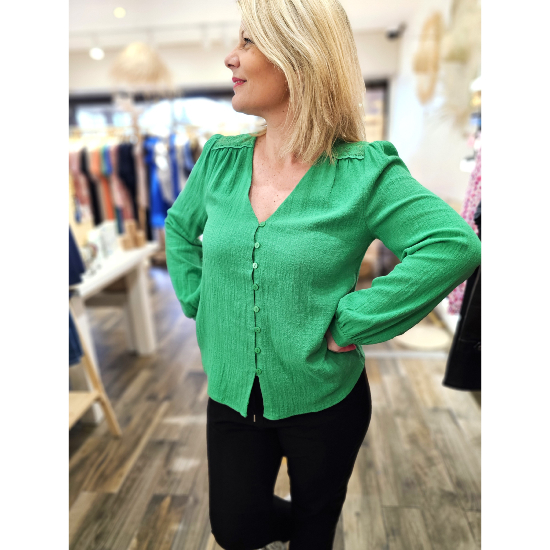 Blouse verte Loraine