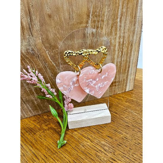 Boucles d'oreilles Lena rose