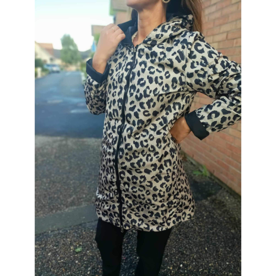 Parka Leopard Noir