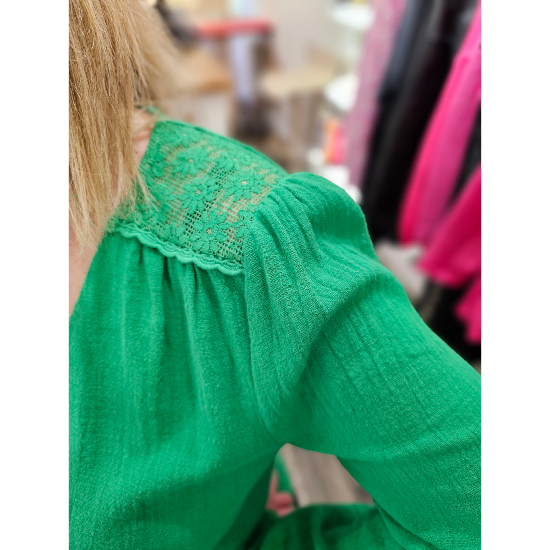 Blouse verte Loraine