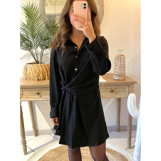 Robe courte Mila noire