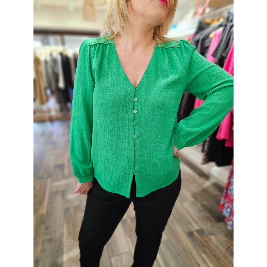 Blouse verte Loraine