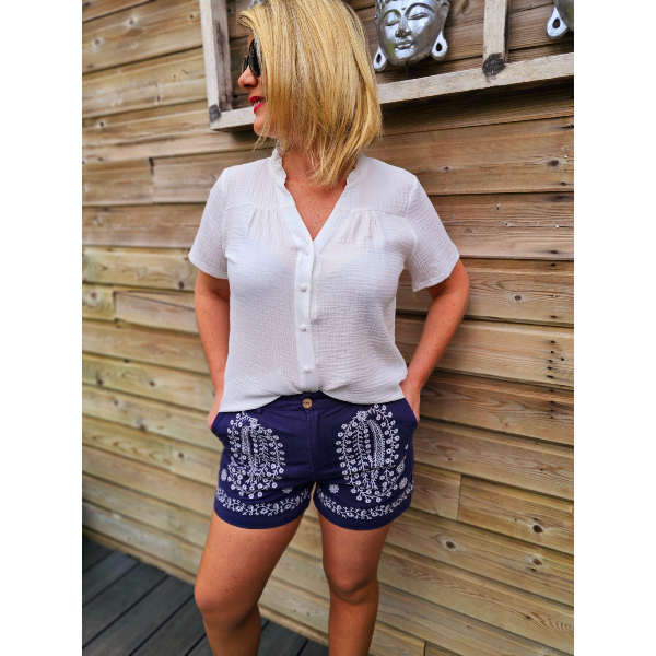 Short Marianno bleu marine